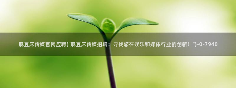 麻豆视频图集专区：麻豆床传媒官网应聘(\